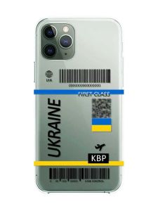 Прозорий чохол на iPhone 12 / 12 Pro :: Авіаквиток Україна (принт 262)