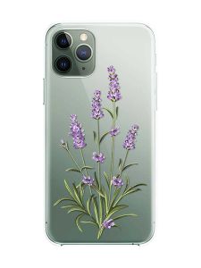 Прозорий чохол на iPhone 12 / 12 Pro :: Гілочки лаванди (принт 266)