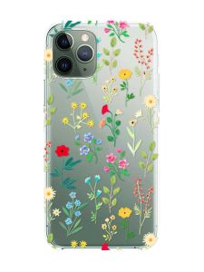Прозорий чохол на iPhone 12 / 12 Pro :: Квітковий фон (принт 269)