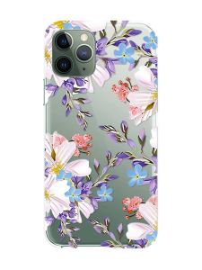 Прозорий чохол на iPhone 12 / 12 Pro :: Квітковий малюнок (принт 272)