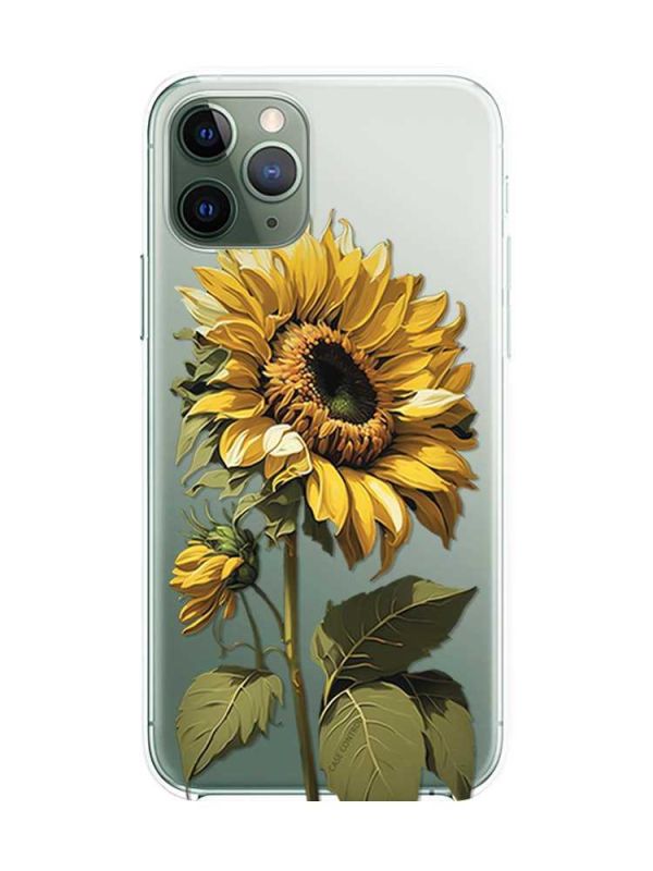 Прозорий чохол на iPhone 12 / 12 Pro :: Соняшник (принт 274)