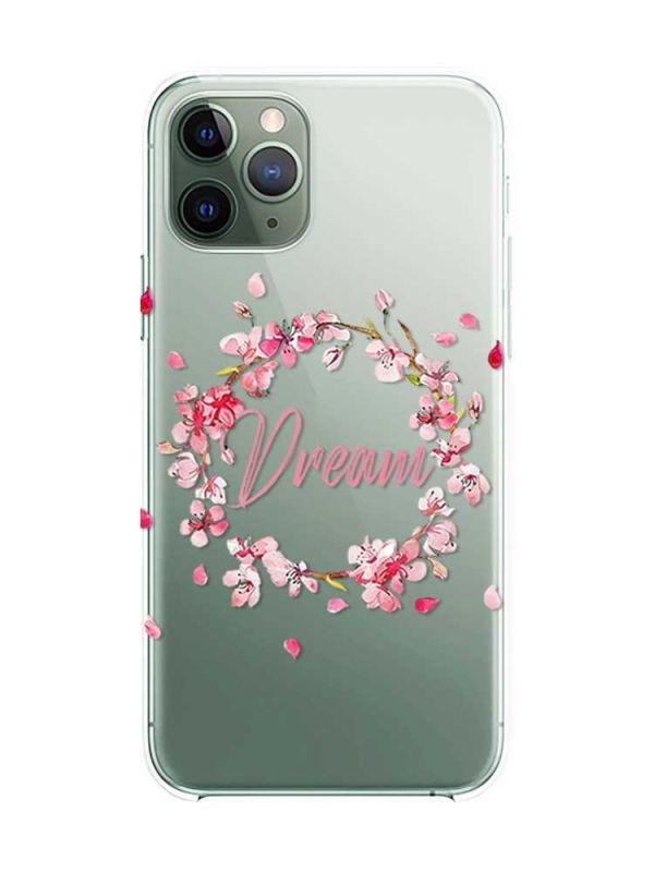 Прозорий чохол на iPhone 12 / 12 Pro :: Віночок з сакури (принт 284)