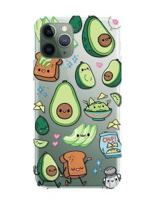 Прозорий чохол на iPhone 12 / 12 Pro :: Милі авокадо каваї (принт 305)