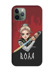 Чохол на iPhone 12 / 12 Pro :: Українська захисниця (патріотичний принт 171)