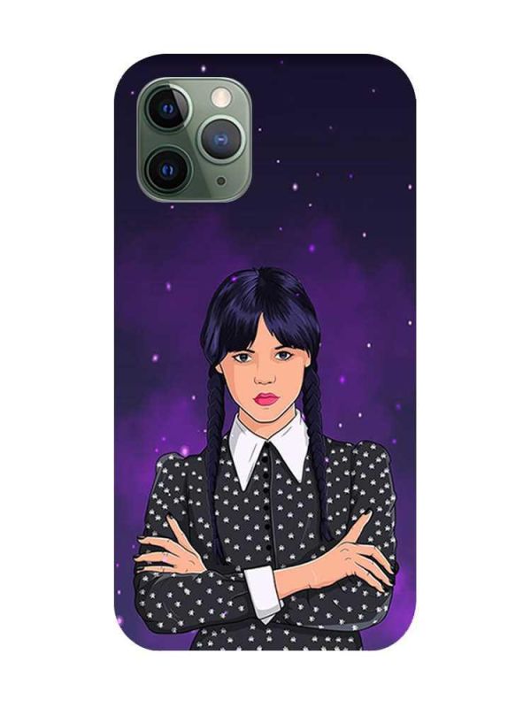 Чохол на iPhone 12 / 12 Pro :: Дівчина з косичками. Венздей (принт 208)