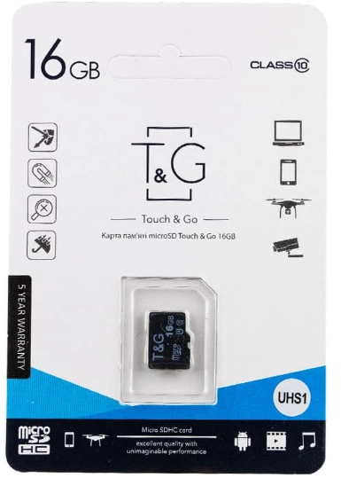 Карта пам'яті 16Gb MicroSDHC Class 10 T&G