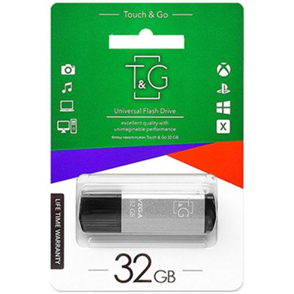 Флеш-накопичувач USB Flash 32GB T&G Vega Silver