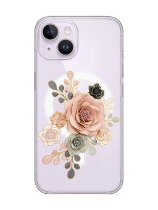 Магнітний чохол на iPhone 15 із підтримкою MagSafe :: Троянди (принт 275)