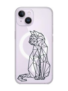 Магнітний чохол на iPhone 15 із підтримкою MagSafe :: Котик (принт 124)
