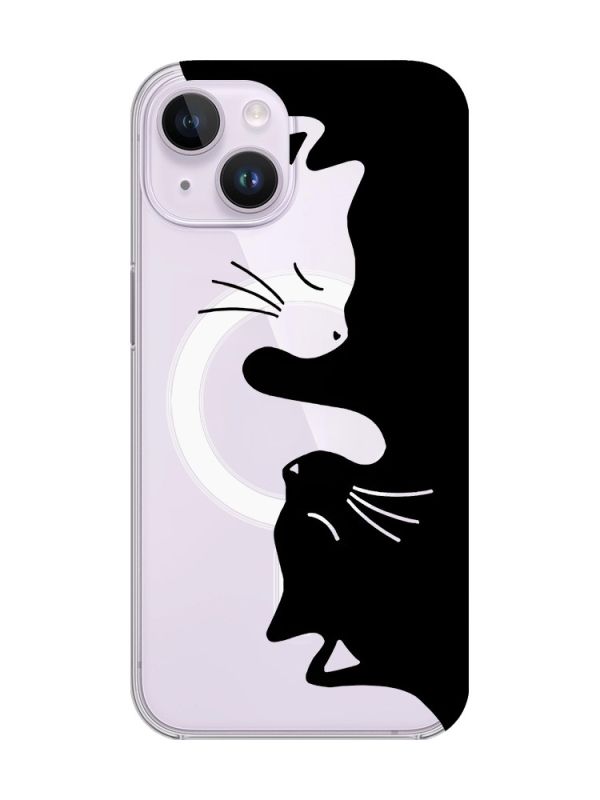Магнітний чохол на iPhone 15 із підтримкою MagSafe :: Котики (принт 118)
