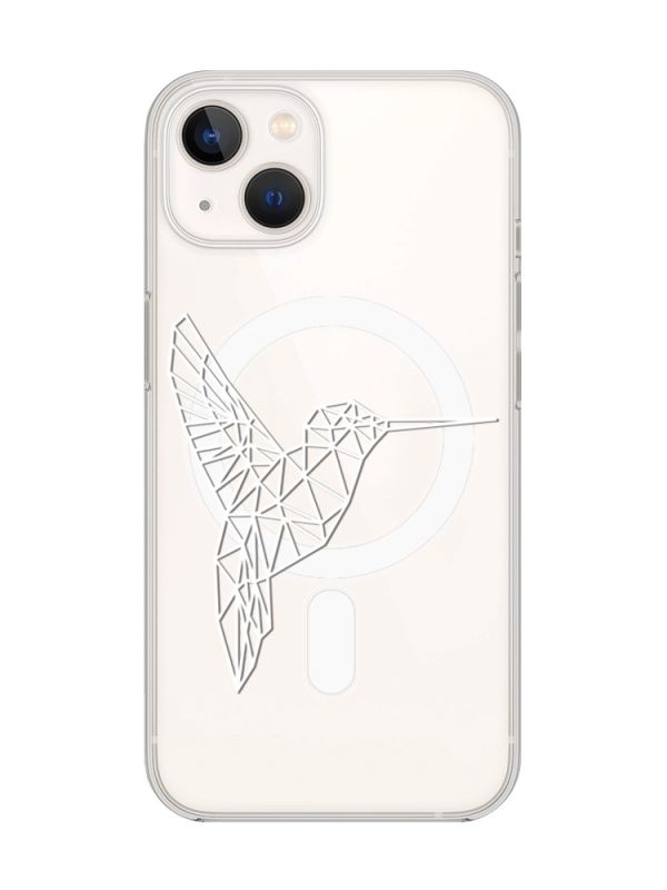 Магнітний чохол на iPhone 15 Plus із підтримкою MagSafe :: Колібрі (принт 123)