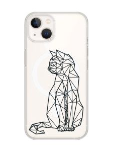 Магнітний чохол на iPhone 15 Plus із підтримкою MagSafe :: Котик (принт 124)