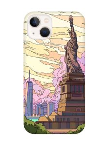 Магнітний чохол на iPhone 15 Plus із підтримкою MagSafe :: Статуя Свободи (принт 331)