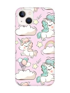 Магнітний чохол на iPhone 15 Plus із підтримкою MagSafe :: Єдинороги (принт 106)