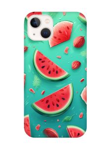 Магнітний чохол на iPhone 15 Plus із підтримкою MagSafe :: Скибки кавуна (принт 340)