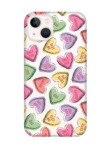 Магнітний чохол на iPhone 15 Plus із підтримкою MagSafe :: Сердечка з текстом (принт 333)