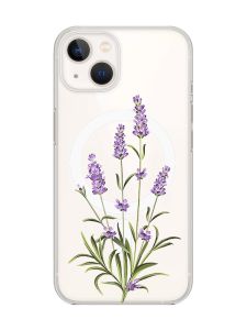 Магнітний чохол на iPhone 15 Plus із підтримкою MagSafe :: Гілочки лаванди (принт 266)