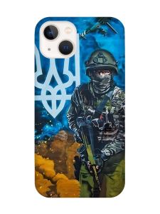 Магнітний чохол на iPhone 15 Plus із підтримкою MagSafe :: Військовий (патріотичний принт 349)