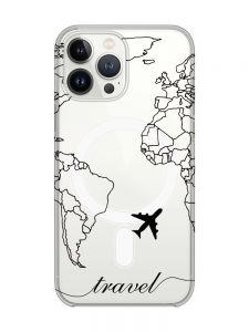 Магнітний чохол на iPhone 15 Pro із підтримкою MagSafe :: Карта. Контур (принт 330)