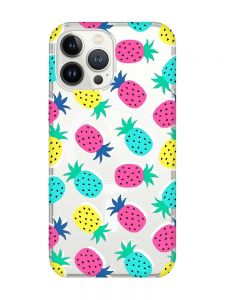 Магнітний чохол на iPhone 15 Pro Max із підтримкою MagSafe :: Різнокольорові ананаси (принт 346)