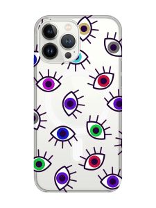 Магнітний чохол на iPhone 15 Pro Max із підтримкою MagSafe :: Різнокольорові очі (принт 336)