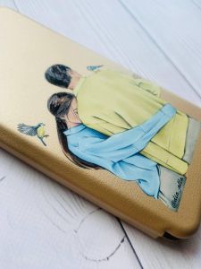 Чохол-книжка з малюнком для Xiaomi Redmi 9A Золотий :: Українська пара (принт 14)