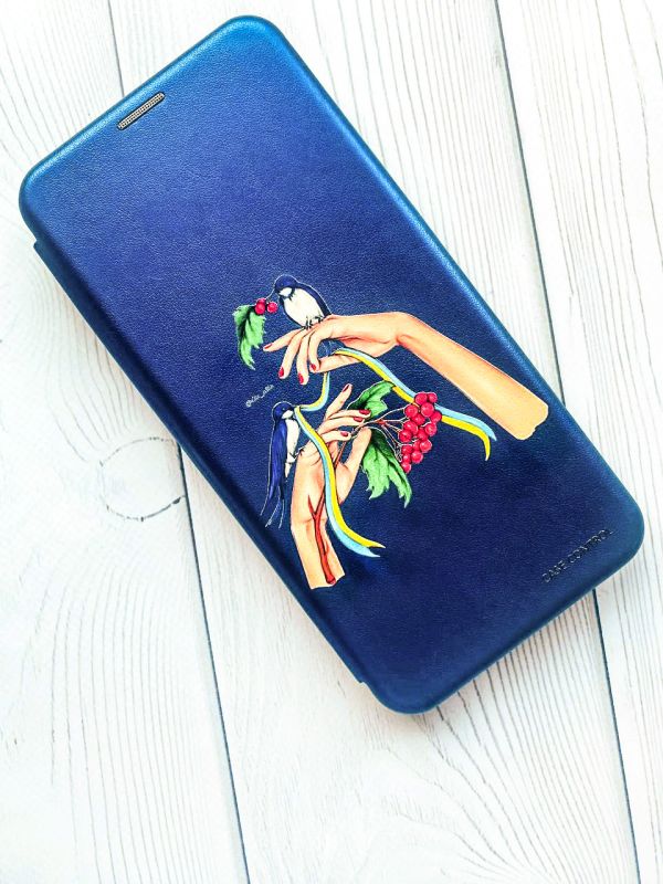 Чохол-книжка з малюнком для Samsung Galaxy A54 5G (A546) Синій :: Ластівки (патріотичний принт 15)