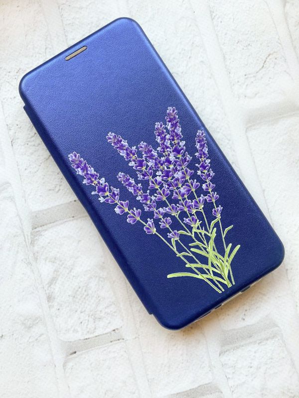 Чохол-книжка з малюнком для Xiaomi Redmi Note 12 Синій :: Лаванда (принт 28)