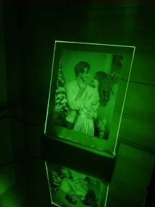 Новорічний світильник з фотографією і ефектом блимаючих вогників