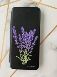 Чохол-книжка з малюнком для Xiaomi Redmi Note 12S Чорний :: Лаванда (принт 28)