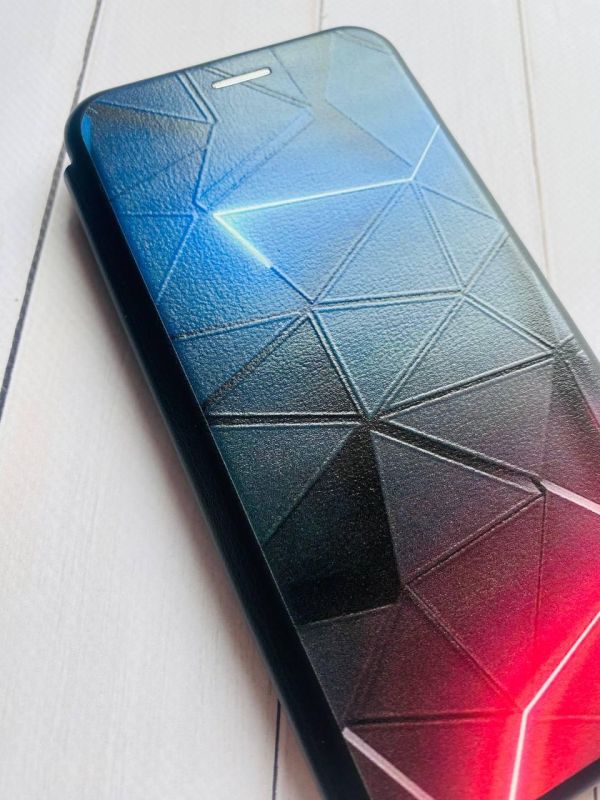 Чохол-книжка з малюнком для Samsung Galaxy A32 5G Чорний :: Рельєфний фон (принт 36)
