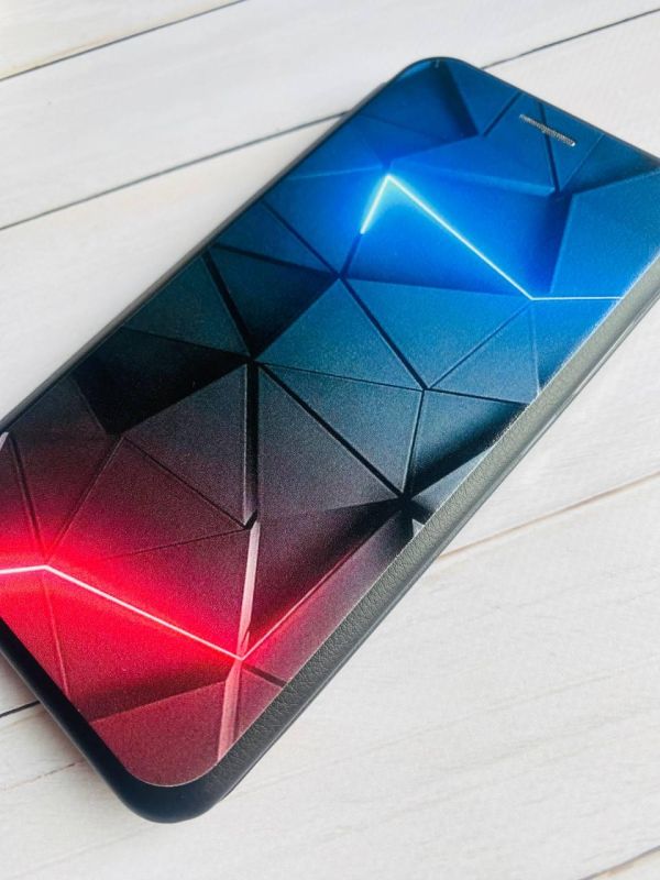 Чохол-книжка з малюнком для Samsung Galaxy A32 Чорний :: Рельєфний фон (принт 36)