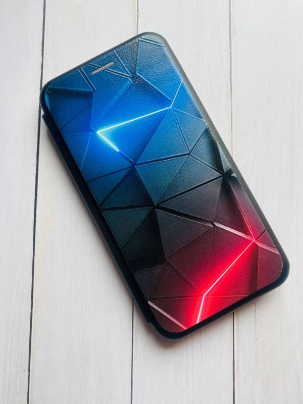 Чохол-книжка з малюнком для Xiaomi Redmi A1 Чорний :: Рельєфний фон (принт 36)