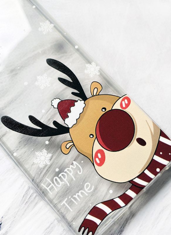 Чохол з потовщеними кутами на Xiaomi Redmi 9C/10A :: Зимове оленя  (принт 155)