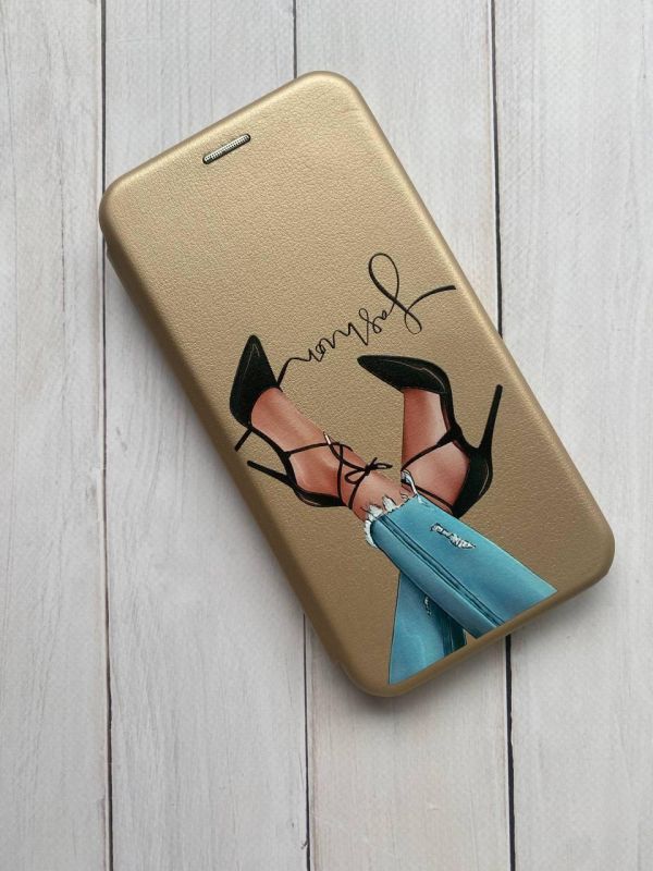 Чохол-книжка з малюнком для Xiaomi Poco C40 Золотий :: Ніжки (принт 60)