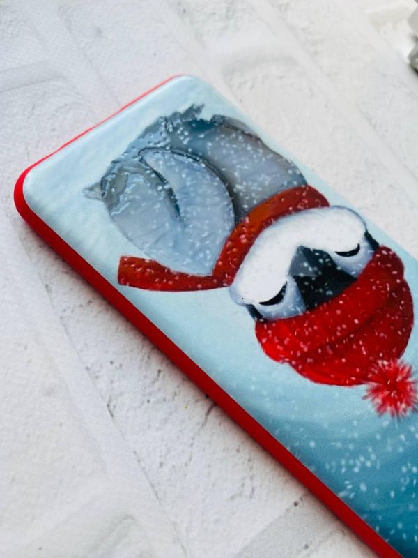 Чохол з червоними боками на Samsung Galaxy A32 :: Пінгвіненя у шапочці (принт 157)