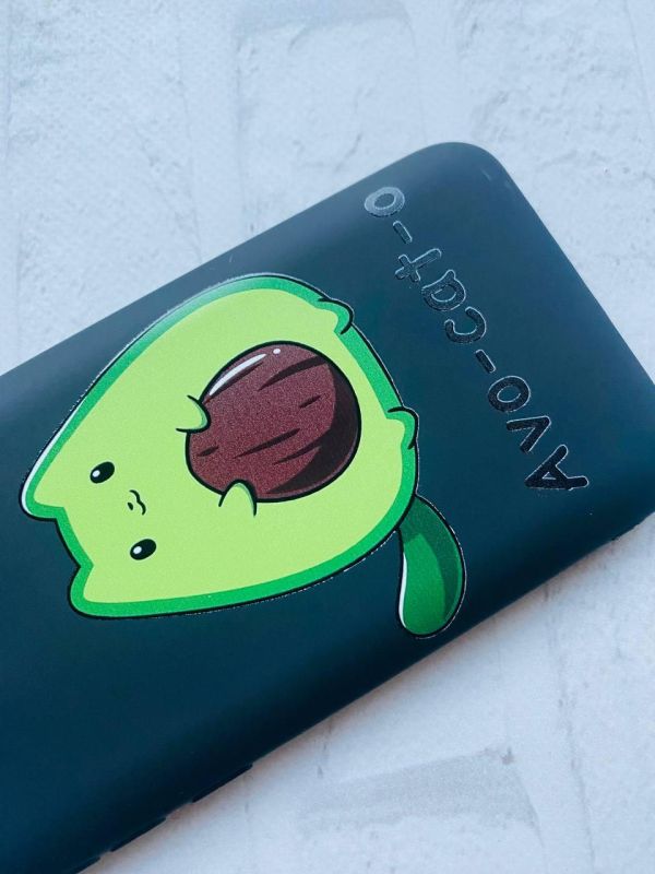 Матовий чорний чохол на Samsung Galaxy A31 :: Котик Авокадо (принт 306)