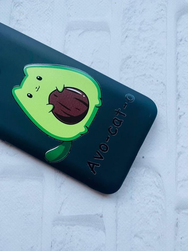 Матовий чорний чохол на Xiaomi Poco X4 Pro 5G :: Котик Авокадо (принт 306)