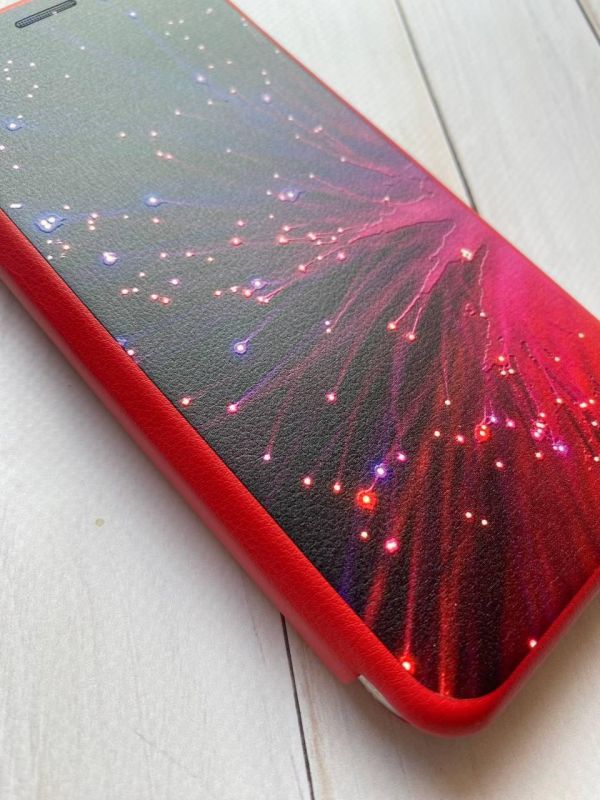 Чохол-книжка з малюнком для Samsung Galaxy A30 (2019) A305/A20 Червоний :: Салют (принт 98)