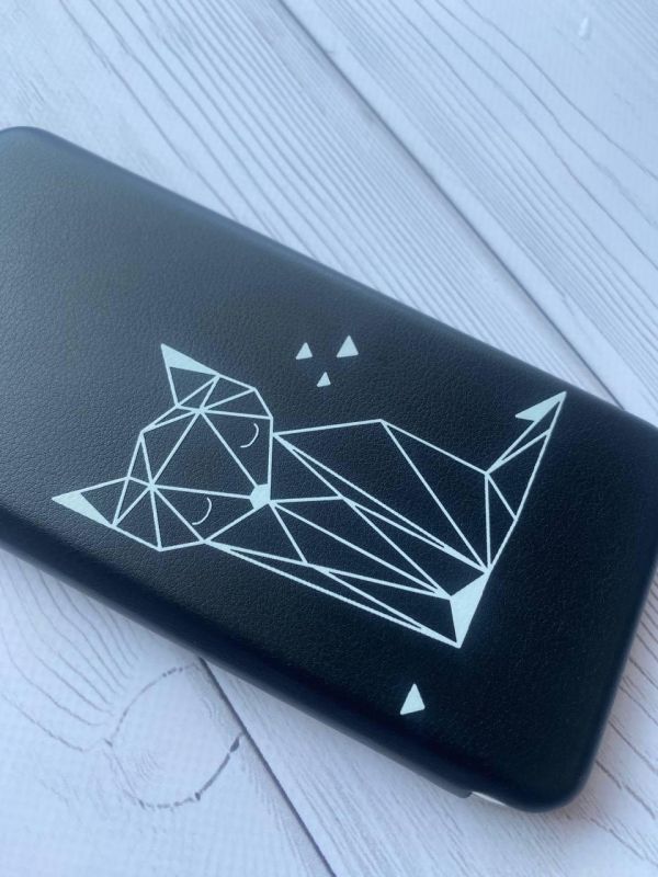 Чохол-книжка з малюнком для Xiaomi Redmi 9A Чорний; Лисиця (принт 127)