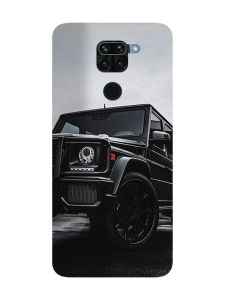 Матовий чохол з чорними боками на Xiaomi Redmi Note 9 :: Авто чорне (принт 234)