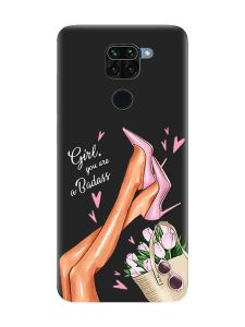 Матовий чорний чохол на Xiaomi Redmi Note 9 :: Ніжки (принт 62)