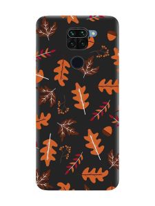 Матовий чорний чохол на Xiaomi Redmi Note 9 :: Осінь (принт 107)