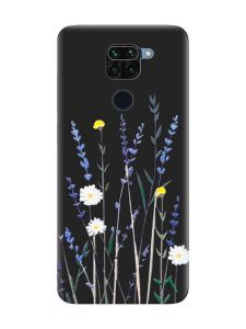 Матовий чорний чохол на Xiaomi Redmi Note 9 :: Польові квіти (принт 270)