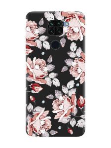 Матовий чорний чохол на Xiaomi Redmi Note 9 :: Фон Троянди (принт 273)