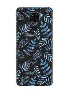 Матовий чорний чохол на Xiaomi Redmi Note 9 :: Рослинний фон (принт 276)