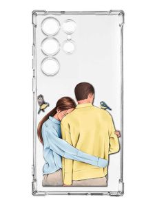 Чохол з потовщеними кутами на Samsung Galaxy S23 Ultra :: Українська пара (принт 14)