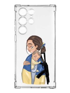 Чохол з потовщеними кутами на Samsung Galaxy S23 Ultra :: Мама-захисниця (принт 20)