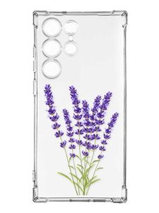 Чохол з потовщеними кутами на Samsung Galaxy S23 Ultra :: Лаванда (принт 28)