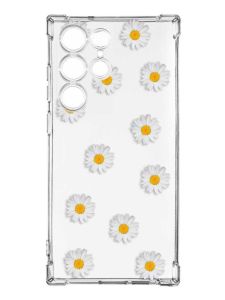 Чохол з потовщеними кутами на Samsung Galaxy S23 Ultra :: Фон ромашки (принт 41)